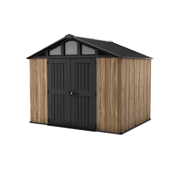 Keter Stronghold 10x8 Resin Storage Shed Oak Brown