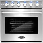Cosmo 30-inch 4.5 Cu. Ft. Stainless Steel Gas Range with 5 Sealed Burners and Convection Oven