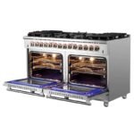 FORNO Massimo 60-Inch Freestanding Dual Fuel Range in Stainless Steel - FFSGS6125-60 - Image 6