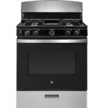 GE 30" Free-Standing Gas Range with 4 Sealed Burners, Stainless Steel (JGBS30RETSS)
