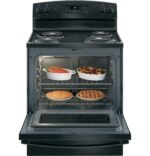 GE 30 Inch Freestanding Electric Range with Self-Clean Oven, Black (JB256DMBB) - Image 2