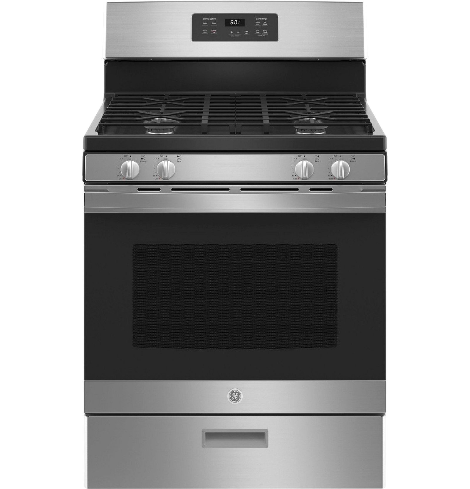 hananoa-llc-hananoa-ge-30in-freestanding-gas-range-jgbs61rpss-01-20260620090910-bfac2ac5-1.jpg GE 30-Inch Freestanding Gas Range with 4.8 Cu. Ft. Oven, Stainless Steel - JGBS61RPSS - Image 1