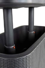Keter Bevy Bar 2-in-1 Pop-Up Outdoor Cocktail Table & 15.85 Gallon Cooler, Anthracite Grey - Image 5