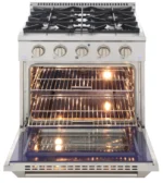 Kucht Professional 30-Inch 4.2 cu. ft. Gas Range with Convection Oven in Titanium - Image 6