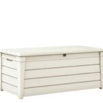 Keter Brightwood 120 Gallon Outdoor Storage Deck Box - White