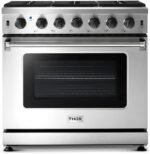 Thor Kitchen LRG3601U 36-Inch Professional Freestanding Gas Range with Convection Oven, Stainless Steel