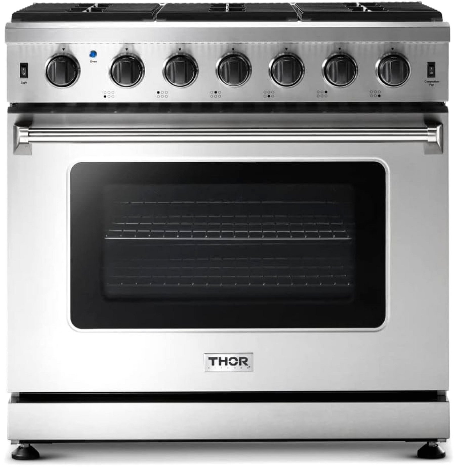 hananoa-llc-hananoa-thor-kitchen-36-inch-gas-range-lrg3601u-01-20260620090854-9d6af9a1-1.jpg Thor Kitchen LRG3601U 36-Inch Professional Freestanding Gas Range with Convection Oven, Stainless Steel - Image 1
