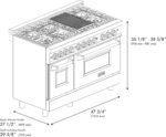 ZLINE 48-Inch Legacy Series Dual Fuel Range with 7 Burner Gas Cooktop and Electric Convection Oven, Stainless Steel (RA48) - Image 7