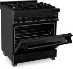 ZLINE Legacy 30-inch 4.0 Cu. Ft. Dual Fuel Range with Brass Burners, Black Stainless Steel (RAB-BR-30) - Image 3